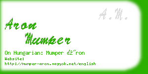 aron mumper business card